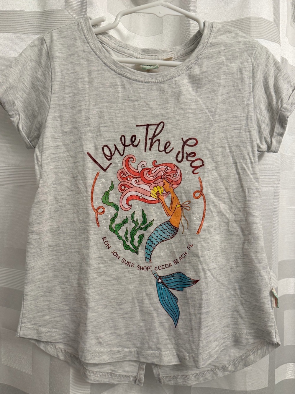 Girls Ron Jon surf shop mermaid Love the Sea Florida t shirt size 6 - Picture 4 of 4